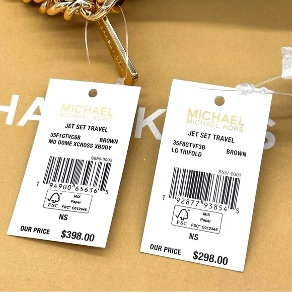 Michael Kors JST Medium Dome Crossbody & Large Trifold Wallet Brown (NWT) - Picture 13 of 13